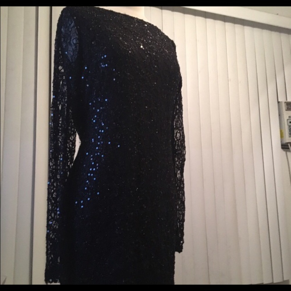 SOLD***  B black sequence dress, size Medium